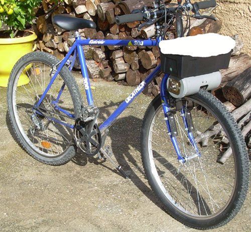Vélo vue1 avec entrainement par galet